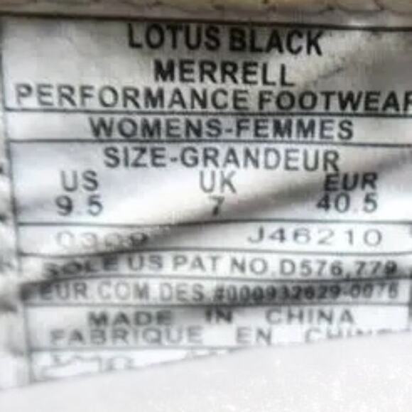 Merrell Shoes Womens 9.5 Wedge Slip On Fashion Classic Leather Lotus Black Comfy - Picture 11 of 15